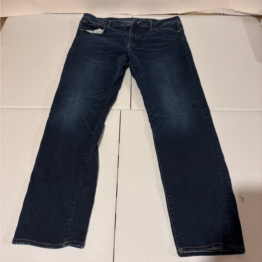 American Eagle Slim Straight Blue Denim Jeans Men’s Size 36x32